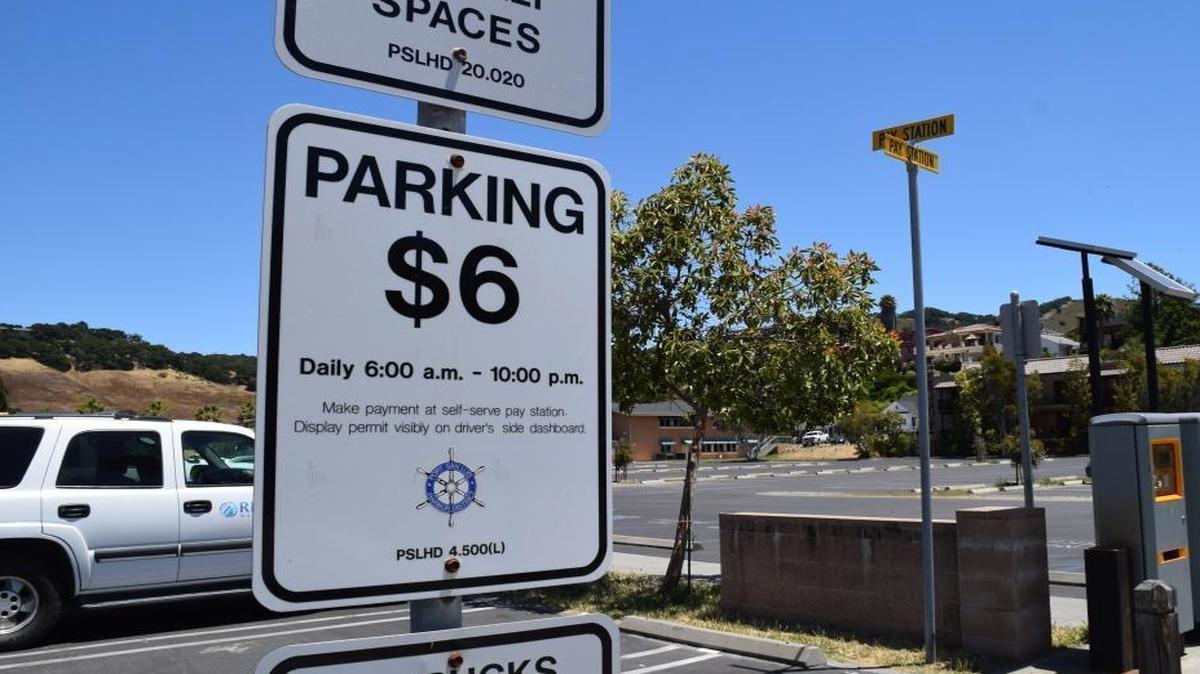 The main public parking lot at Avila Beach will soon feature permit machines that record license plate numbers to prevent pass sharing.