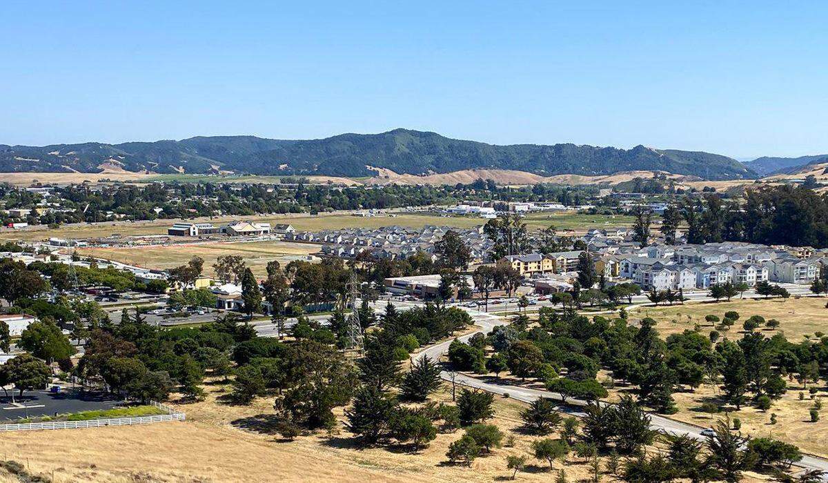 San Luis Ranch development is well underway in this view overlooking Madonna Road from June 26, 2023, on what was previously farmland owned by Ernie Dalidio.