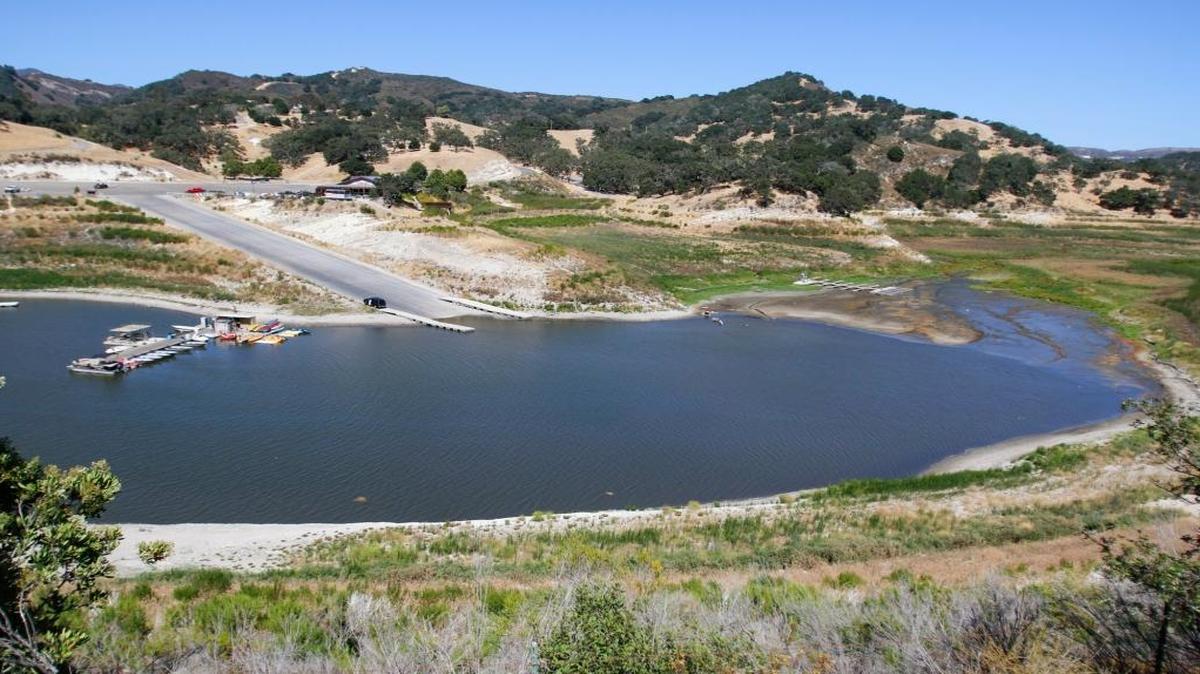 Lopez Lake levels fell again this year.