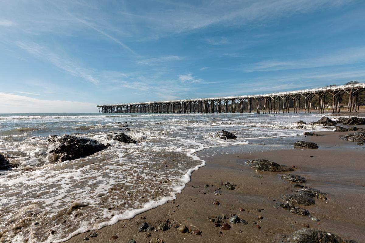 The San Simeon Pier reopened on Feb. 21, 2025, after five months of repairs following a closure due to storm damage in October 2023.