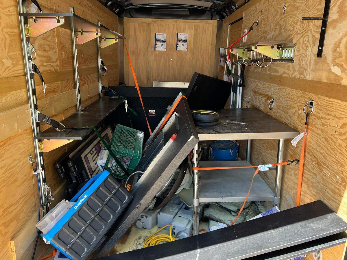 Whoever stole the work trailer belonging to David Perlis of Morro Bay while he was doing National Guard training removed $10,000 worth of beignet-making equipment before abandoning the trailer in Atascadero, where police located it. Now friends and supporters of Perlis are contributing to a gofundmepage at https://gofund.me/e1c373a1 to help him back to providing his delicate fried pastries at various farmers markets.