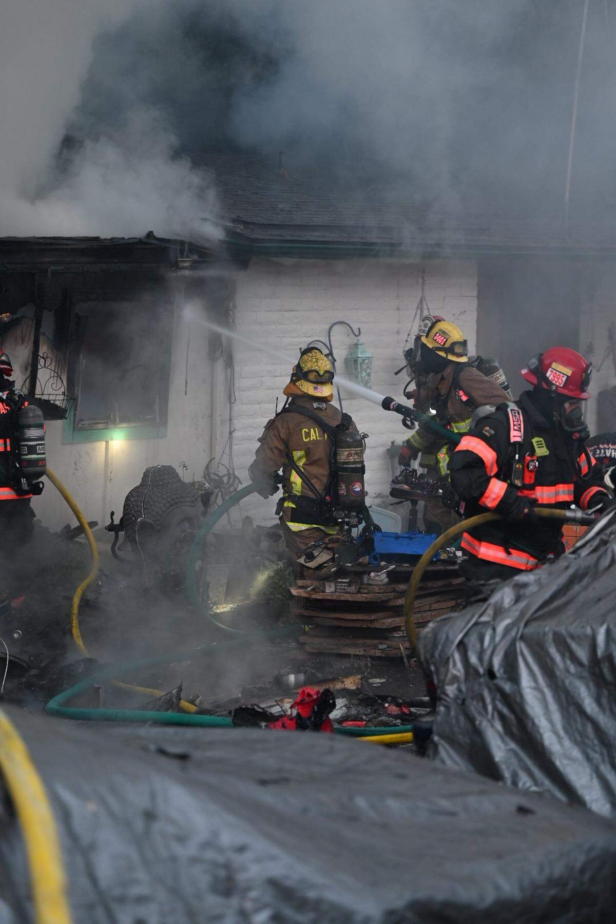 A fire burned major parts of a home on Toro Creek Road in Atascadero on March 2, 2025.