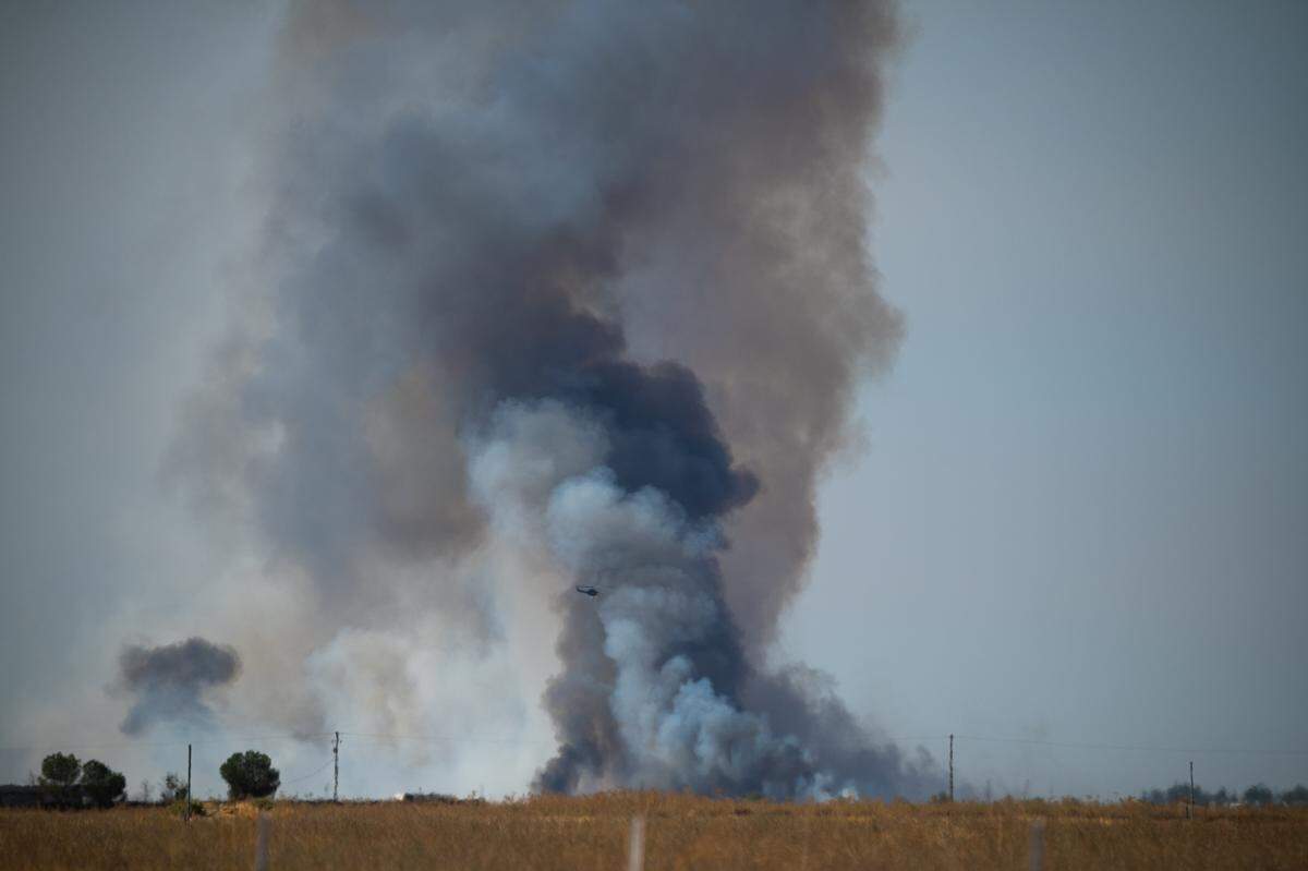 A fire burned 500 acres in California Valley on Monday, Sept. 30, 2024.