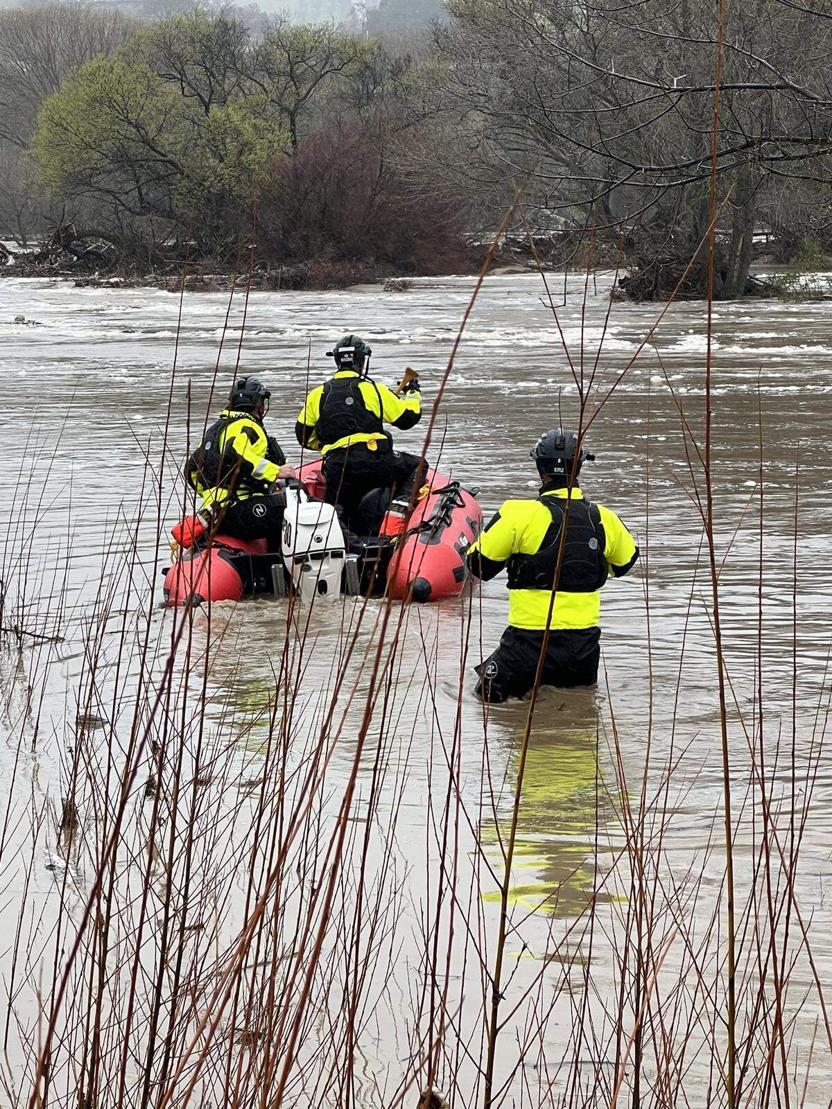 Urban Search and Rescue teams assisted Paso Robles Fire and Emergency Services with a water rescue in the Salinas River on March 10, 2023.
