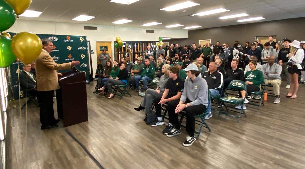 Paul Wulff was announced as Cal Poly’s new head football coach at a news conference on Tuesday, Dec. 6, 2022. He was promoted from associate head coach.