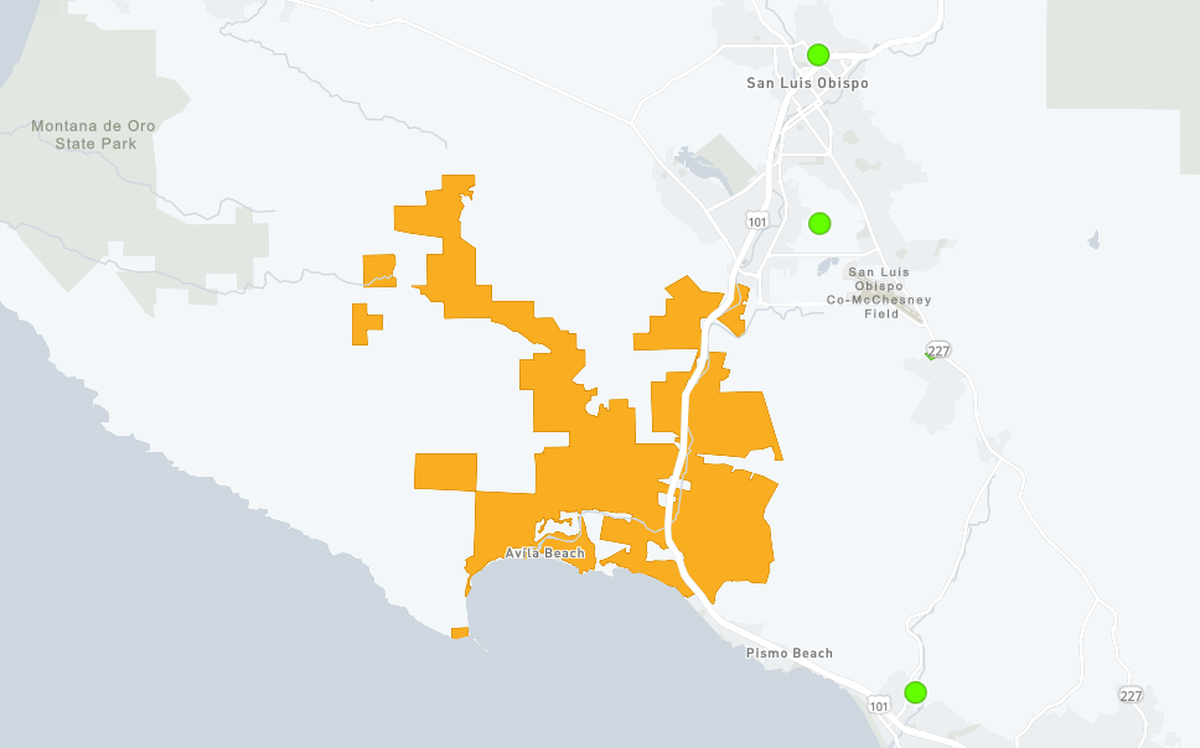 A power outage left more than 2,000 customers without electricity in the Avila Beach area on Oct. 3, 2023.