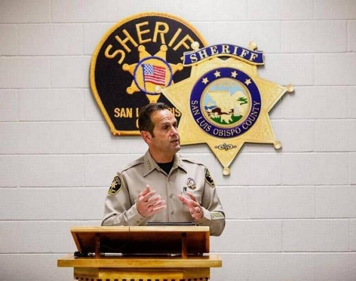 SLO County Sheriff Ian Parkinson holds a press conference in April 2017 after the death of Kevin Lee McLaughlin, 60, who was in jail custody.