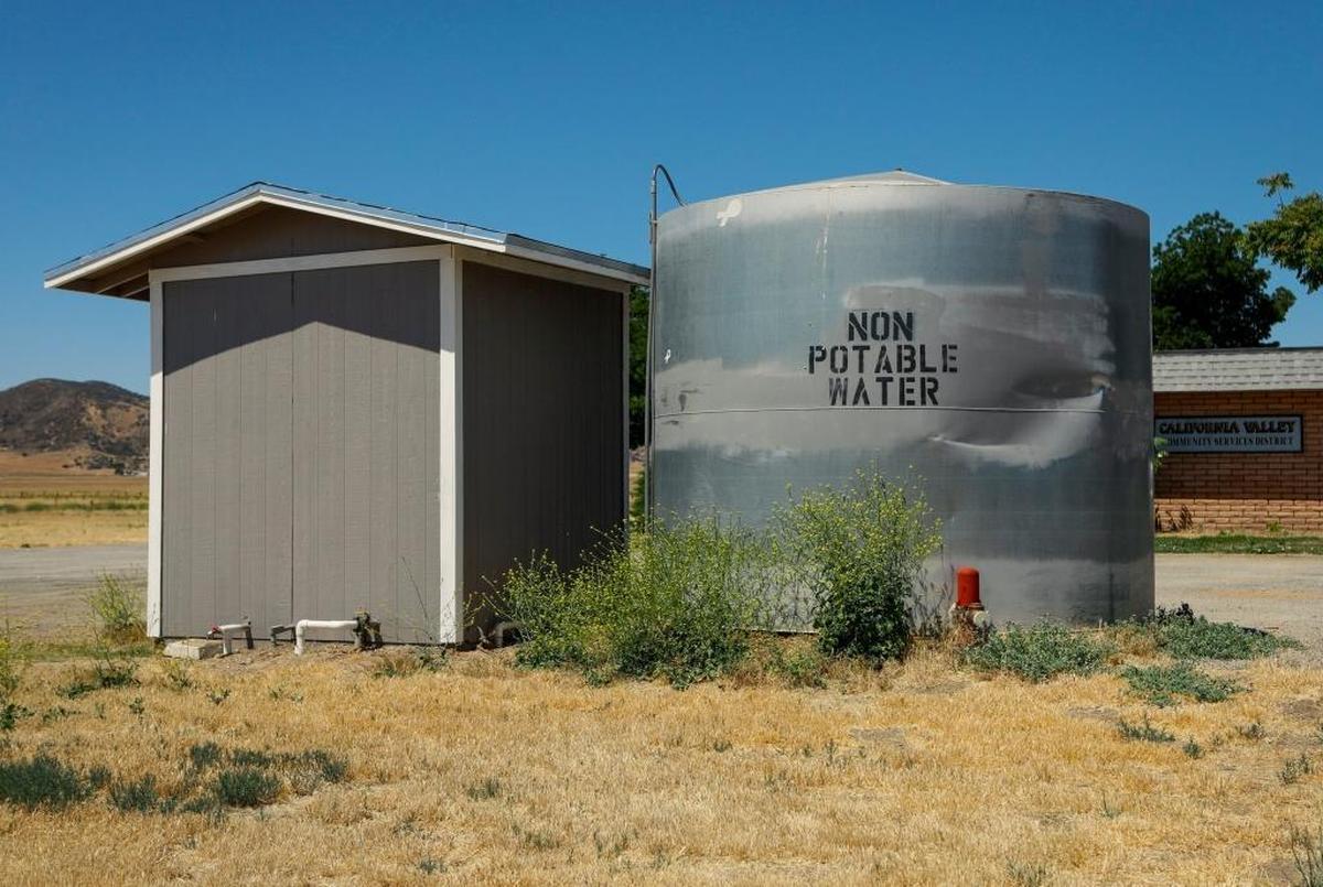 The California Valley Community Services District had to put a lock on its water tank after too many marijuana growers were accessing it for irrigation uses.