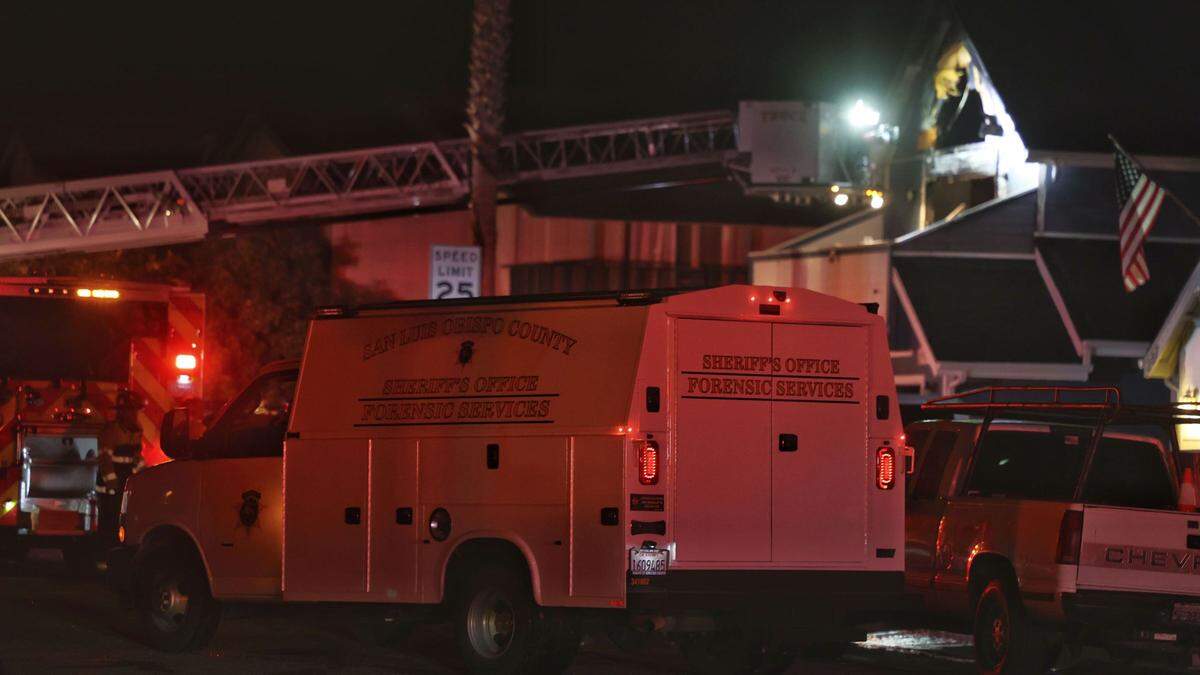 Firefighters and law enforcement were responding to a reported house fire in Arroyo Grande on Oct. 14, 2024.