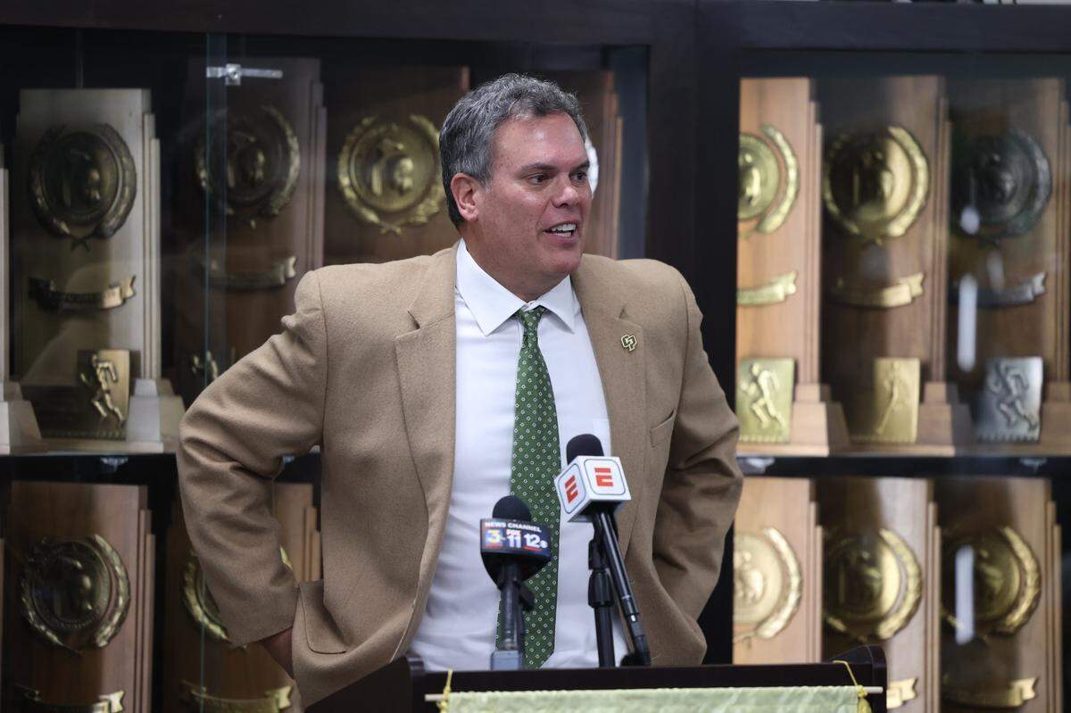 Paul Wulff was announced as Cal Poly’s new head football coach at a news conference on Tuesday, Dec. 6, 2022. He was promoted from associate head coach.