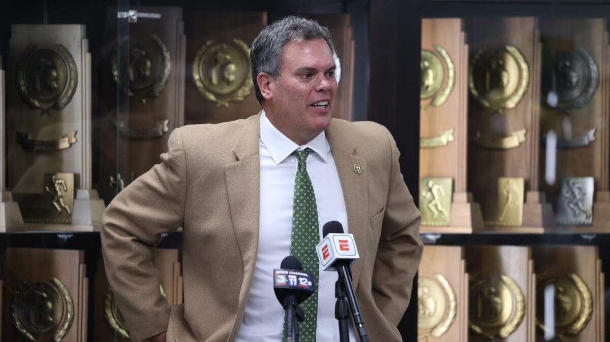 Paul Wulff was announced as Cal Poly’s new head football coach at a news conference on Tuesday, Dec. 6, 2022. He was promoted from associate head coach.