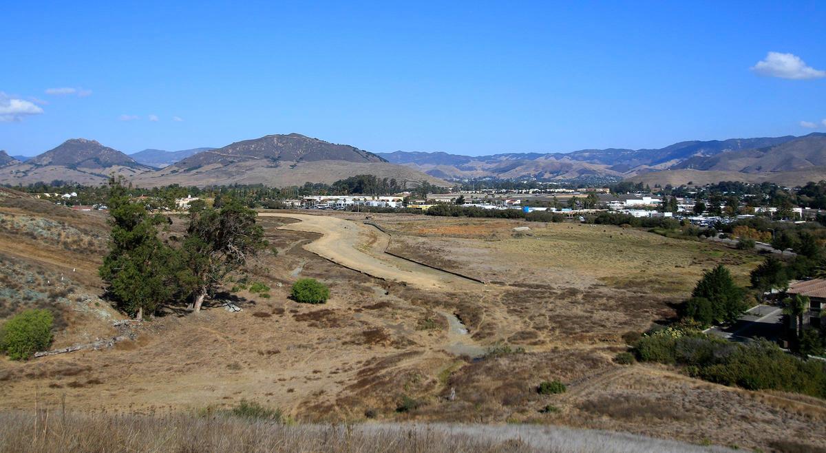 A view from the hillside above the Villaggio project area.