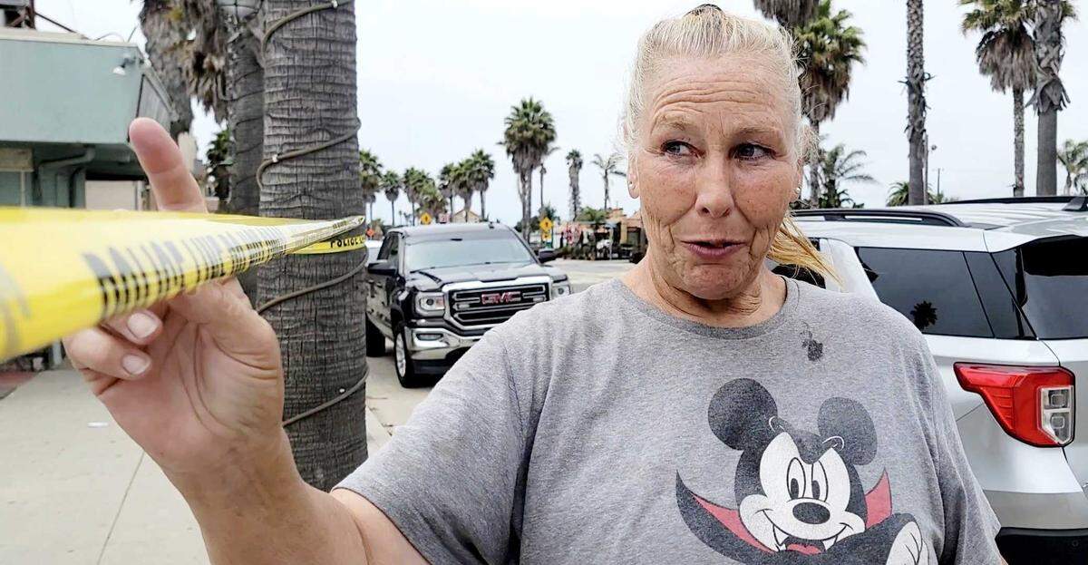 Nancy Cameron, a witness to a shooting in Grover Beach on Aug. 17, 2023, describes how she held the victim’s neck to keep them from bleeding.