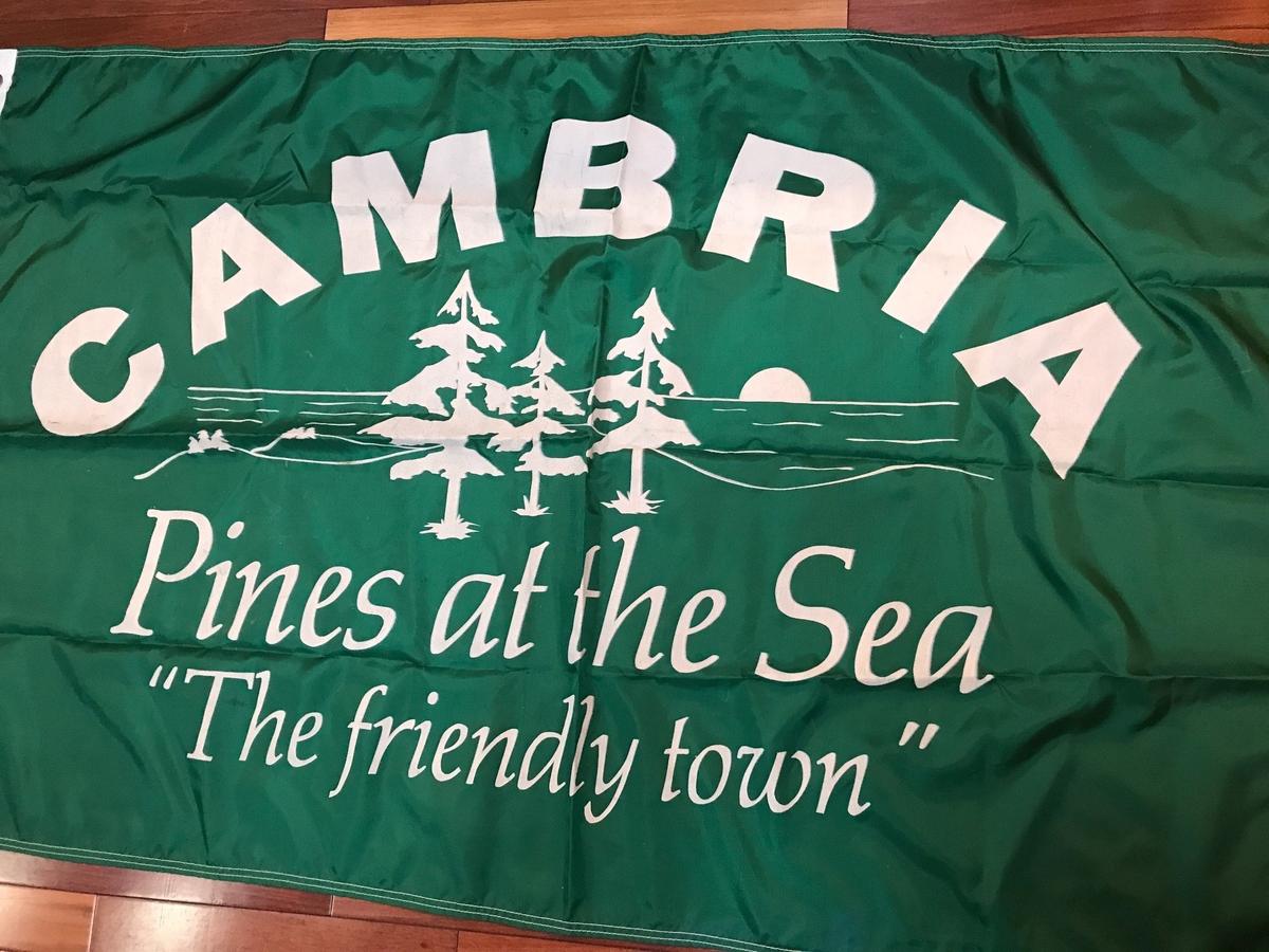 This old banner used to hang in a long-ago office of The Cambrian.