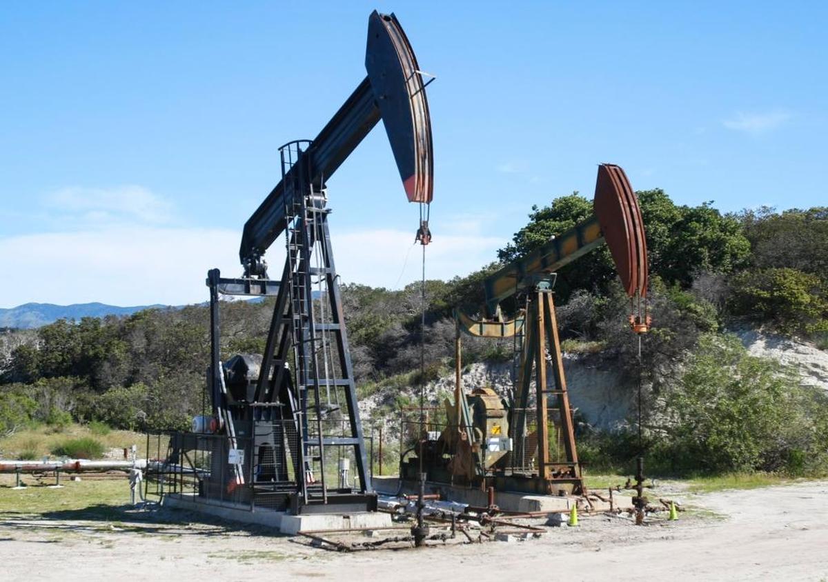 The Price Canyon oil field is seen in 2017. Measure G would ban new oil wells and fracking in unincorporated areas of San Luis Obispo County.