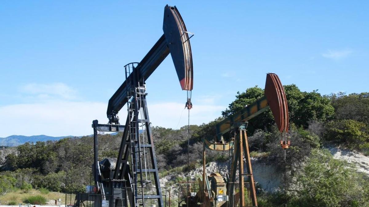 The Price Canyon oil field is seen in 2017. Measure G would ban new oil wells and fracking in unincorporated areas of San Luis Obispo County.