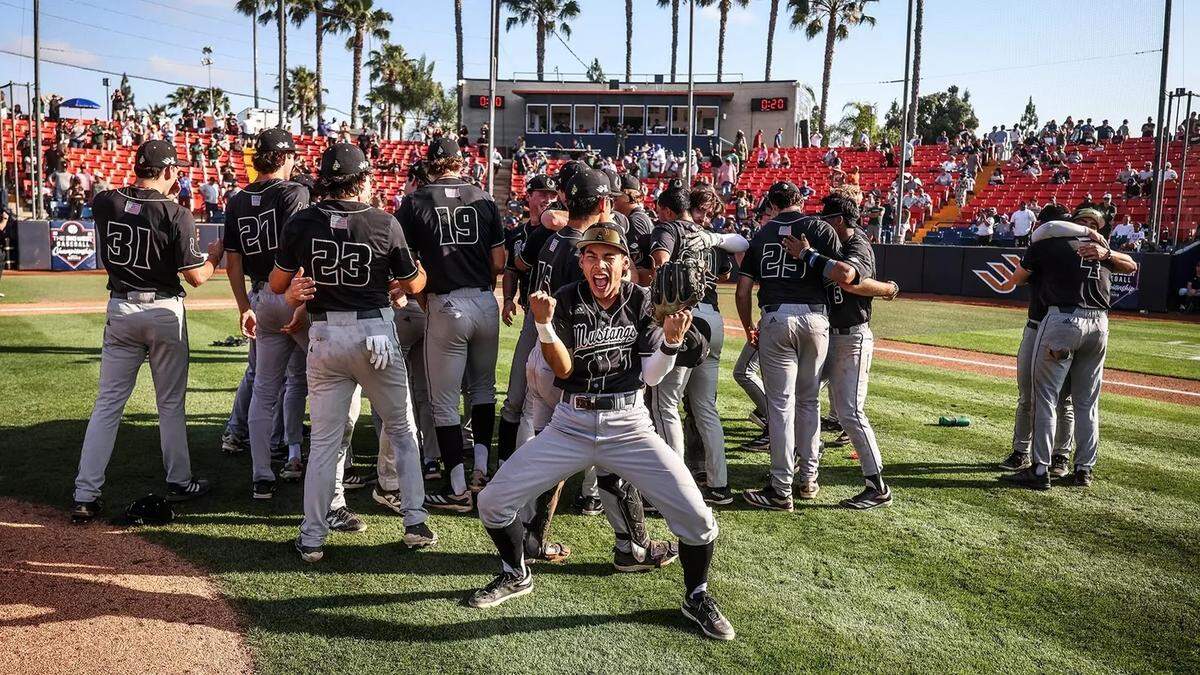 The Cal Poly baseball team beat UC Irvine 6-4 on Sunday, May 25, 2025, to win the Big West Baseball Championship at Goodwin Field on the campus of Cal State Fullerton.