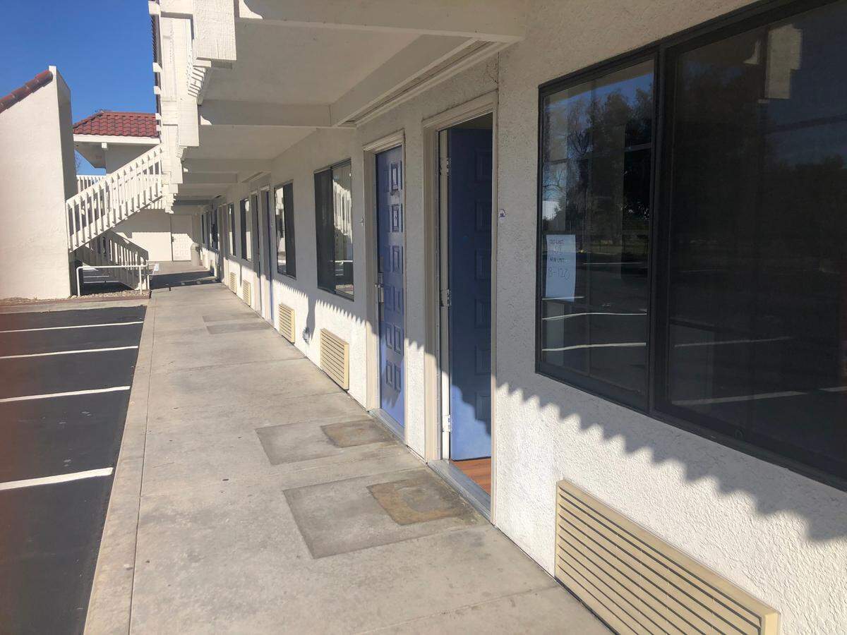 Hotel rooms at the former Motel 6 in Paso Robles have been converted to subsidized studio apartments rented by the Housing Authority of San Luis Obispo (HASLO). Renovations continue at the facility, which still mostly resembles a motel.