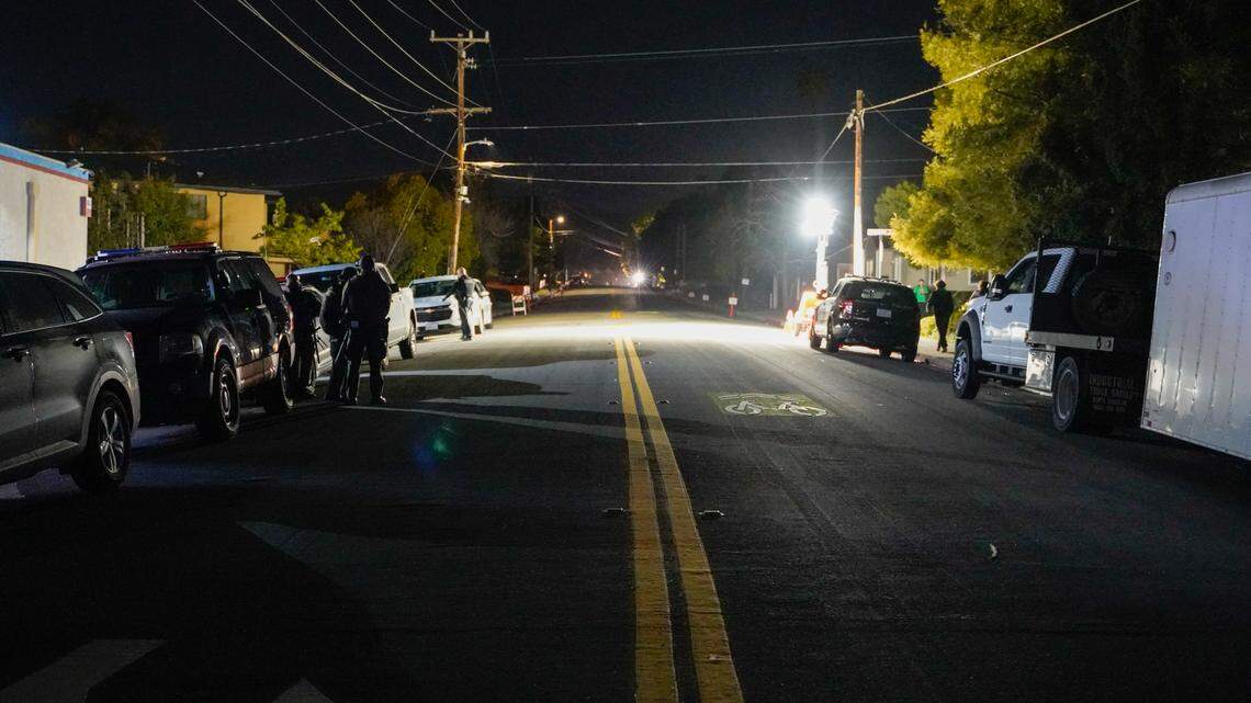 Law enforcement patrolled in the neighborhoods surrounding Cal Poly and stopped students from gathering in streets — like Hathway Avenue — that were the site of heavy partying in previous years, pictured March 15, 2025.