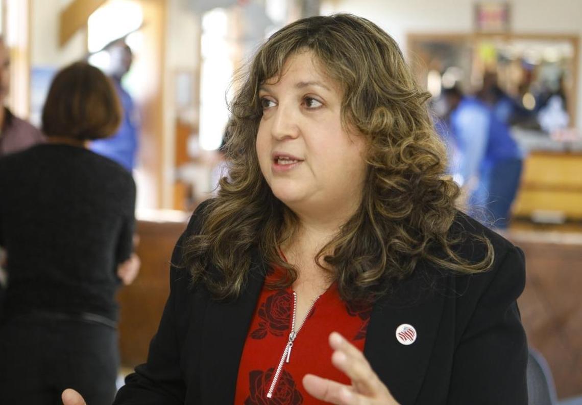 Josie Gastelo has been warden at the California Men’s Colony in San Luis Obispo since September 2015. A new program at CMC teaches inmates to train dogs for service to vets and first responders with PTSD.