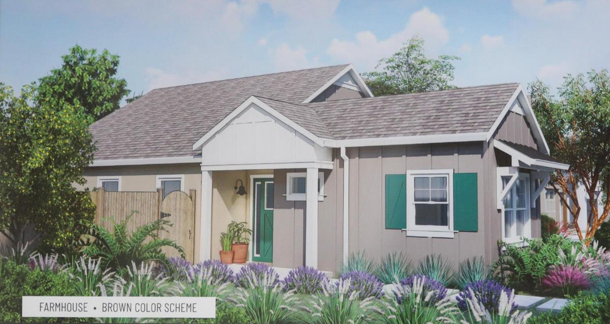 Artists rendering of house in drawing at San Luis Ranch.