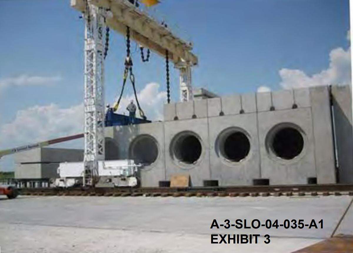 PG&E is switching the way it stores new casks of spent fuel at Diablo Canyon nuclear power plant. Instead of placing the casks vertically on a concrete pad as it does now, the utility will store them horizontally in a concrete structure.