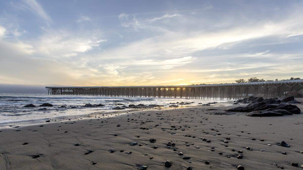 The San Simeon Pier reopened on Feb. 21, 2025, after five months of repairs following a closure due to storm damage in October 2023.