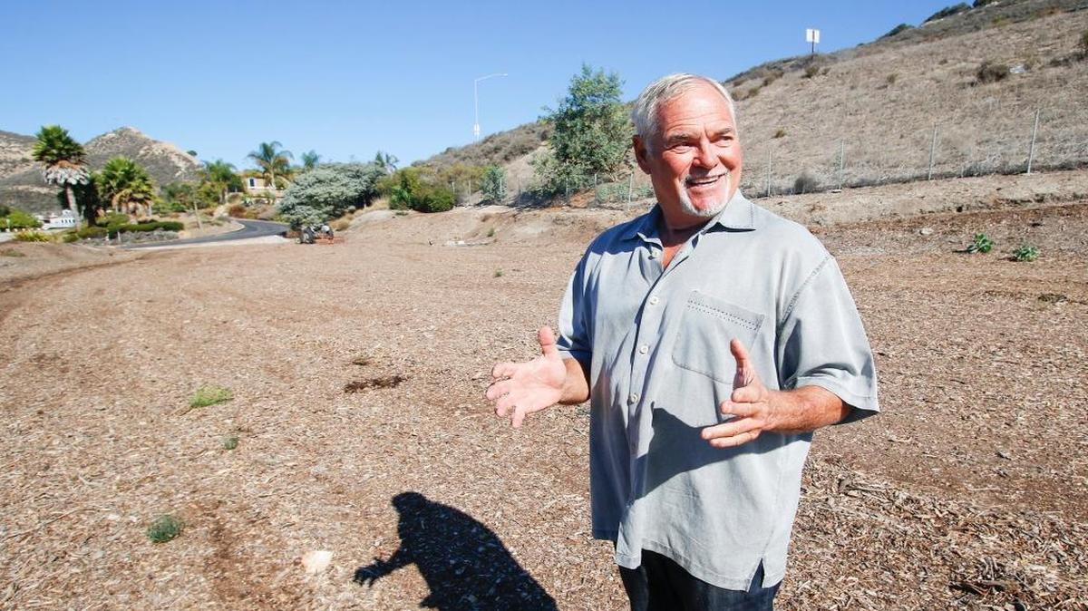 File photo of a section of Shell Beach property owned by Mike Spangler. The city of Pismo Beach and Spangler are in a dispute over open space on the lot, where Spangler also owns a home.