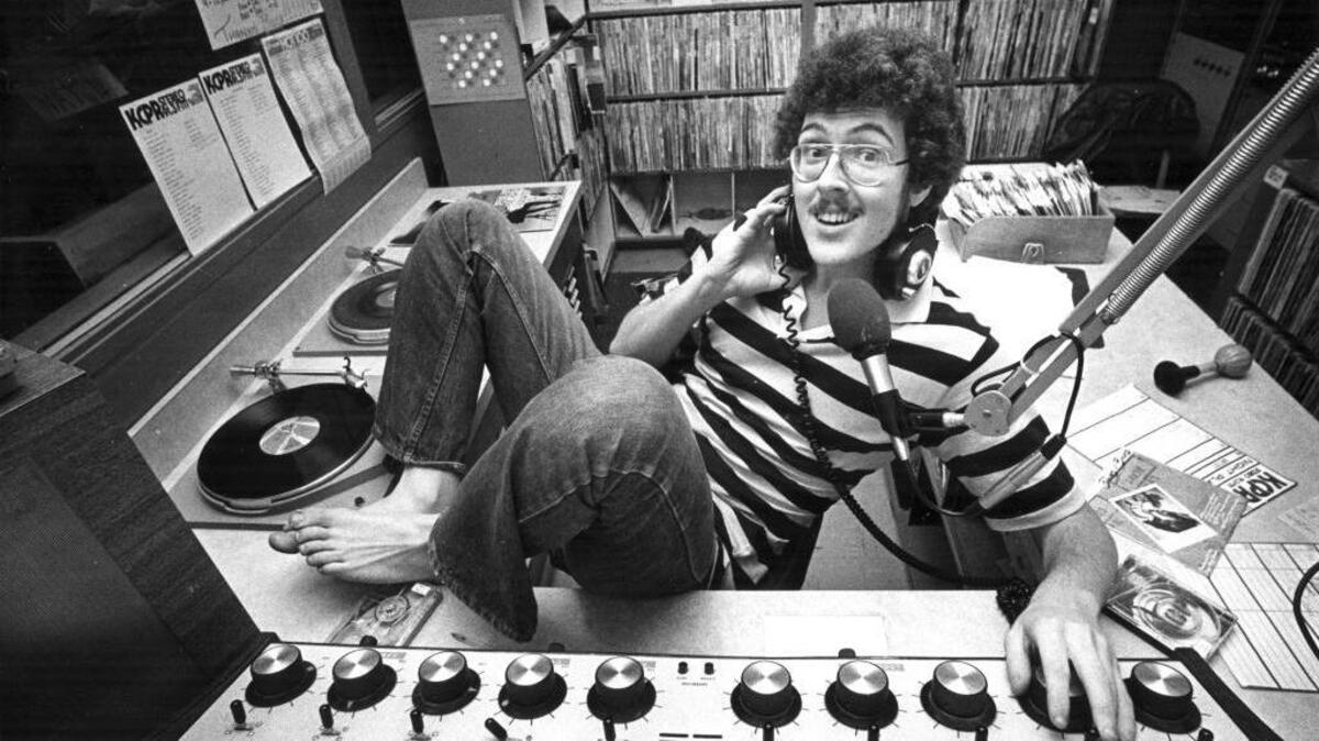 Musical parody artist “Weird Al” Yankovic twirls dials at KCPR, Cal Poly’s student-run radio station. Yankovic will be inducted into the university’s new Mustang Media Hall of Fame at the Spotlight Gala on Oct. 15 in San Luis Obispo, part of the Cal Poly Journalism Department’s anniversary celebration, “100 Years of Delivering the News.”