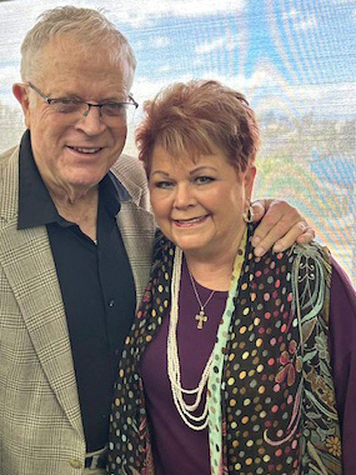 John Schlenker, left, and wife Lynne Schlenker look back on The Great American Melodrama Theatre’s 50 years with pride. He launched it with his business partner, Anet Carlin, in 1975.