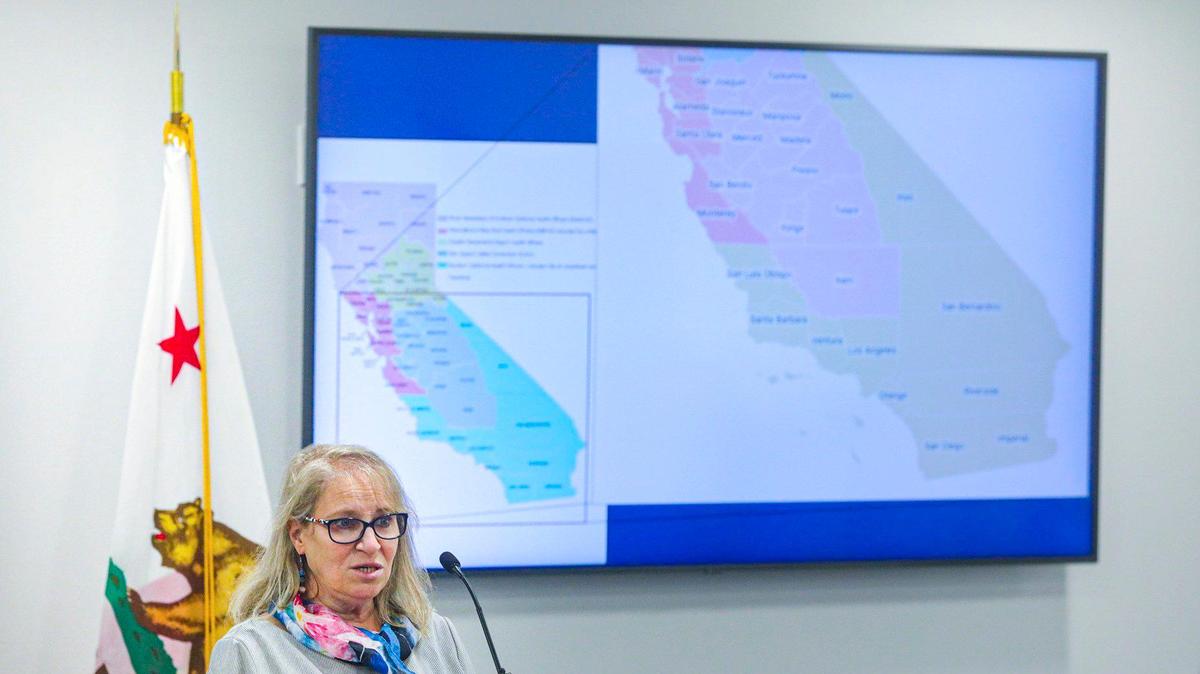 Dr. Penny Borenstein, county health officer, talks about San Luis Obispo county coronavirus numbers being grouped with counties in Southern California.