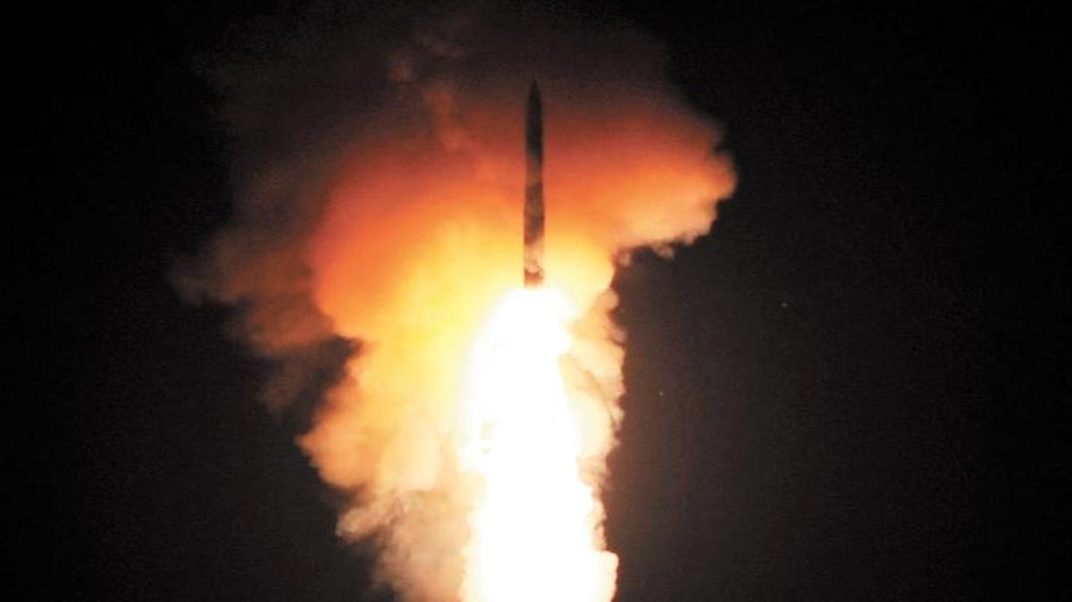 This image provided by Vandenberg Air Force Base shows the launch of the Global Strike Command Minuteman III intercontinental ballistic missile in 2013 at Vandenberg Air Force Base.