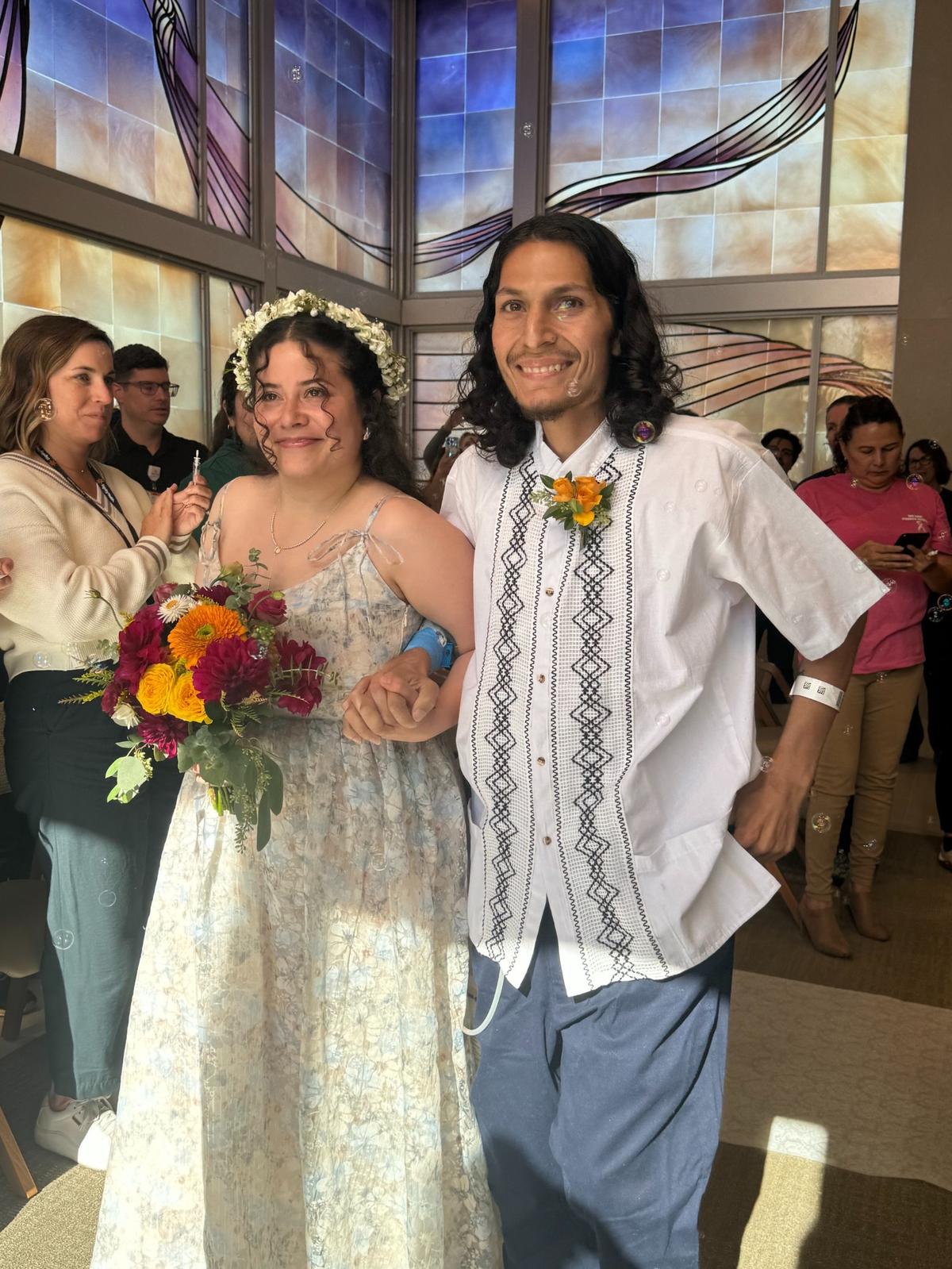 French Hospital Medical Center patient Tomás Hernández married his fiancée Kassandra Salcedo at the hospital’s chapel on Oct. 9, 2024.