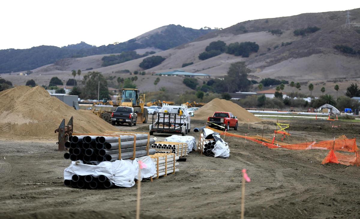 San Luis Ranch development is moving along. Infrastructure is being installed.