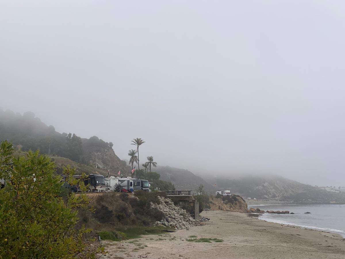The Woodyard and Nobi campgrounds at Port San Luis allow RVs to park overnight on the bluffs overlooking the harbor. They are scheduled to close on Nov. 16, 2024, because they block the view of the ocean.