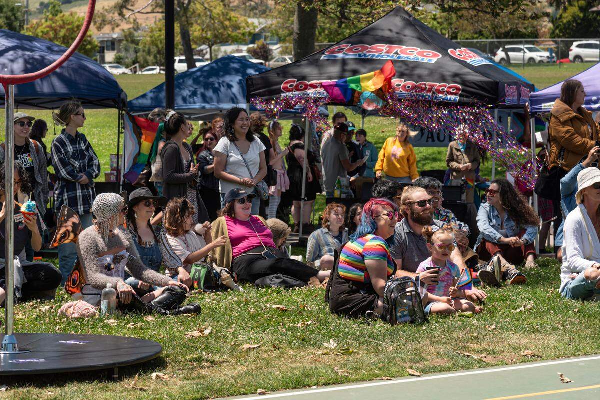 Families enjoy Pride at Meadow Park in San Luis Obispo on June 2, 2024.
