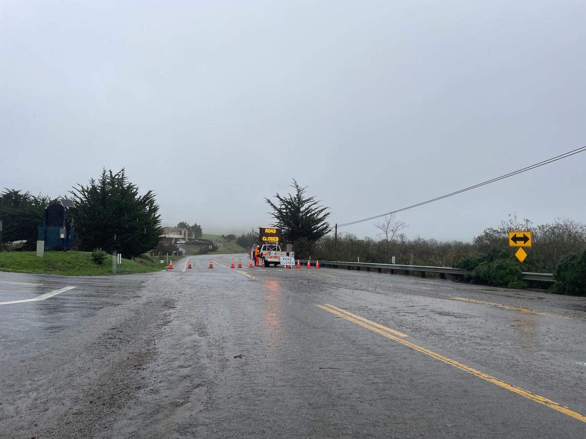Highway 41 is closed from Morro Bay to Atascadero due to risk of rock slides. Jan. 9 2023.
