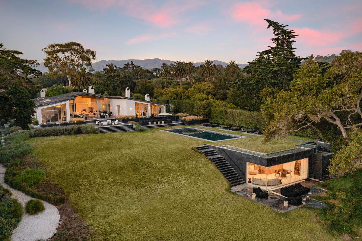 The exterior of the stunning estate.