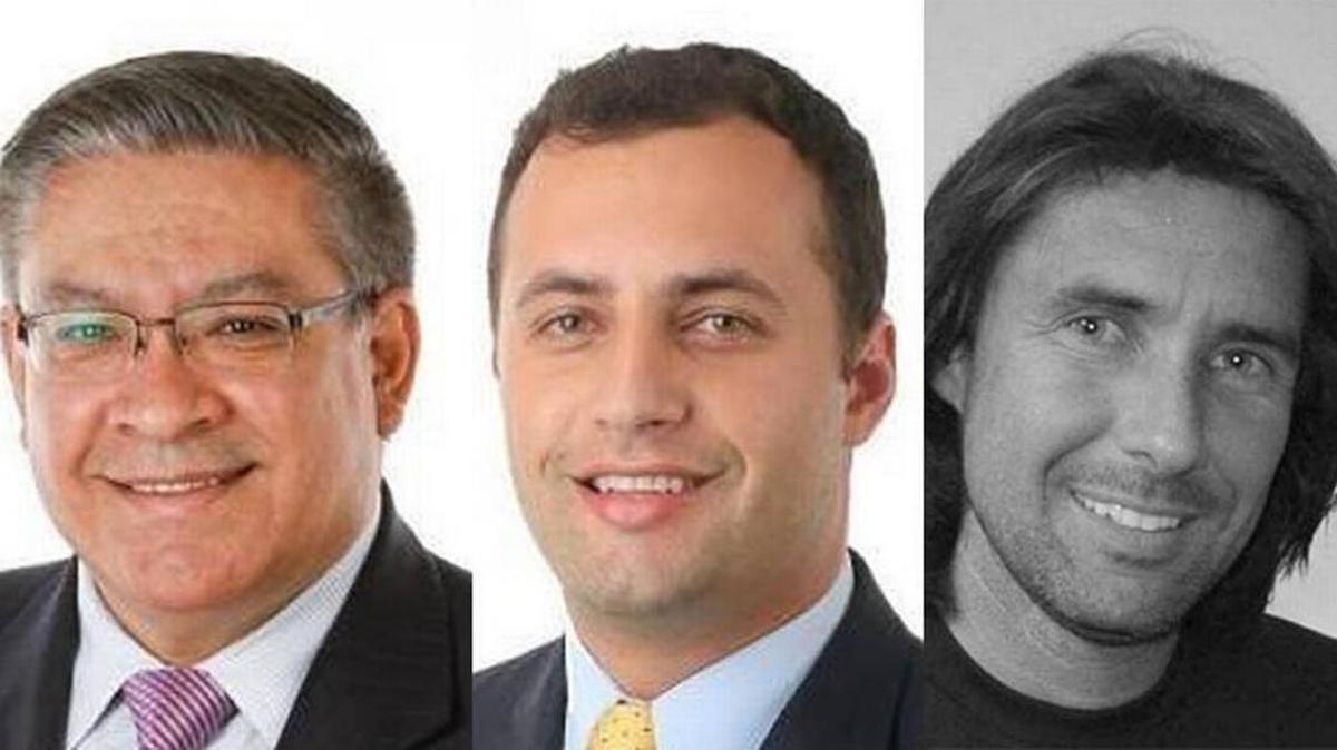 Incumbent U.S. Rep. Salud Carbajal (left) is defending his seat in the 24th Congressional District against Goleta Republican Justin Fareed (center) and Morro Bay Republican Michael Erin Woody.