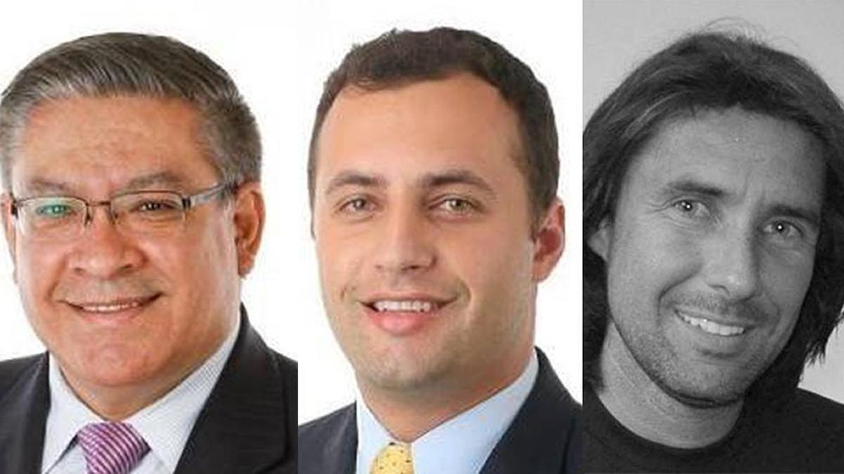 Rep. Salud Carbajal, left, may face a challenge from at least two candidates next year: Justin Fareed, center, and Michael Erin Woody.