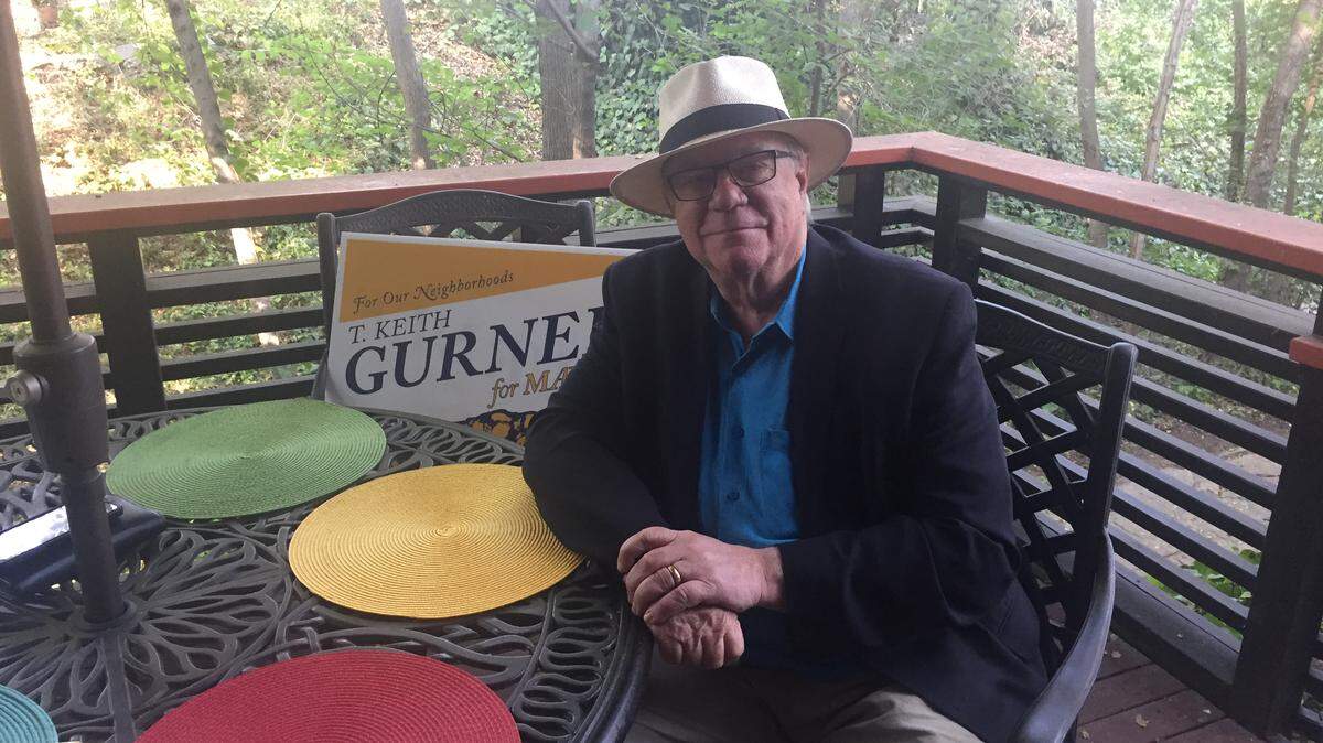 T. Keith Gurnee is running for mayor of San Luis Obispo against incumbent Heidi Harmon.