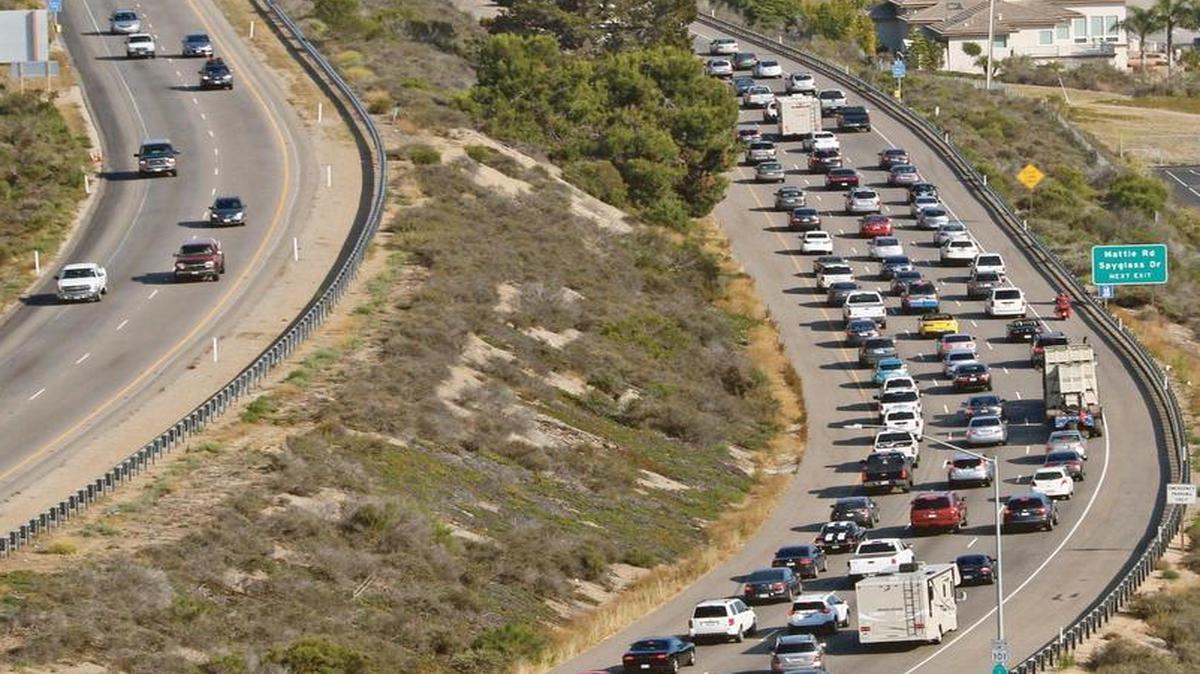 Repeal of the state gas tax could delay regional projects in San Luis Obispo County, including congestion relief for Highway 101 through Shell Beach, as seen here.