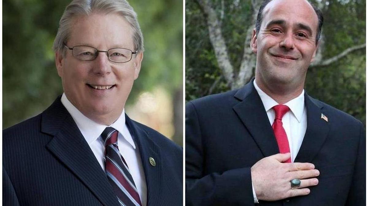 Incumbent state Sen. Bill Monning and Republican challenger Palmer Kain.