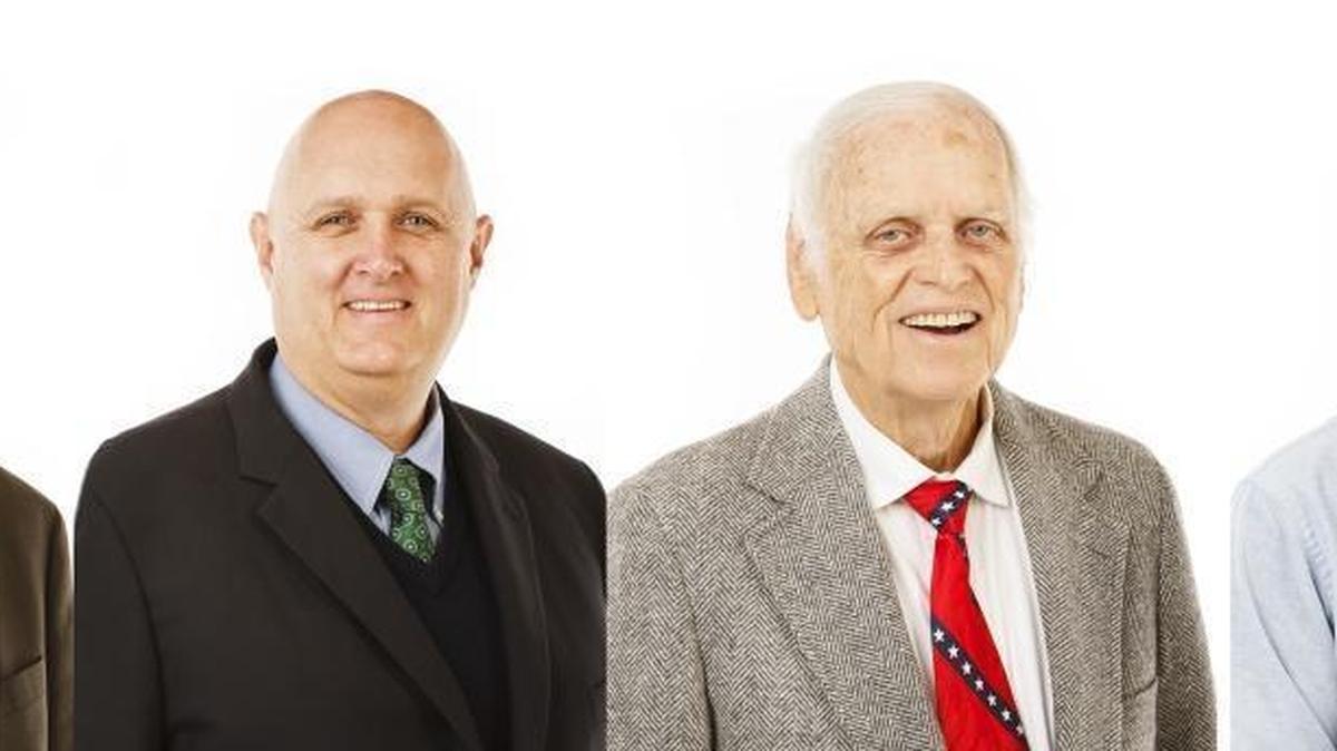 From left, Steve Martin, John Peschong, Dale Gustin and John Hamon are running for 1st District supervisor.