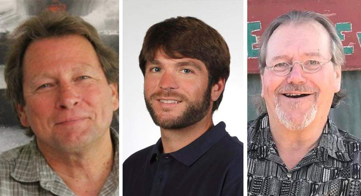 Chuck Cesena, left, is solidly ahead in the race for one of two seats on the Los Osos Community Services District, but candidates  Matthew Fourcroy and Stephen Best were within 66 votes of taking a second seat as of Friday, with ballots still being counted.