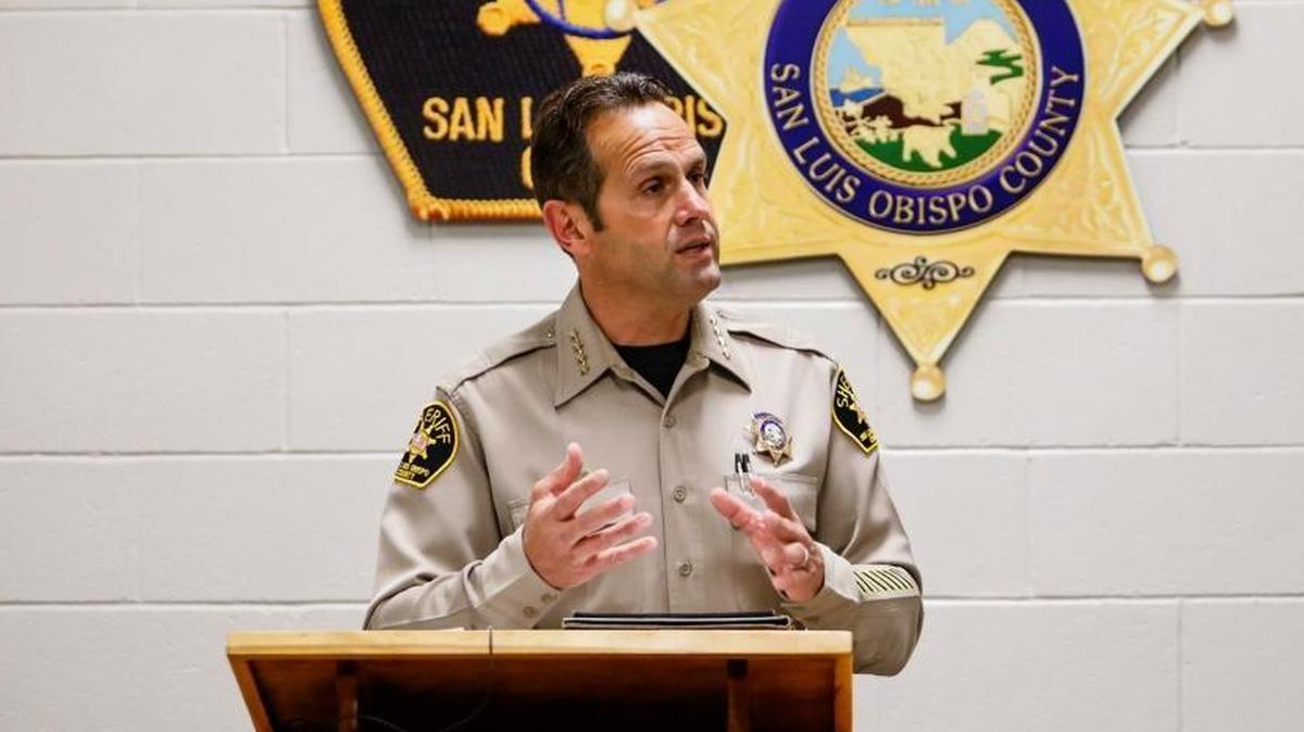 Sheriff Ian Parkinson, speaking here at a press conference on April 13, 2017, about inmate deaths at the County Jail, is running for his third term.