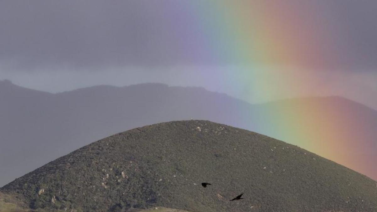 December rains brought a rainbow behind Islay Hill in San Luis Obispo. More rain is forecast this weekend.