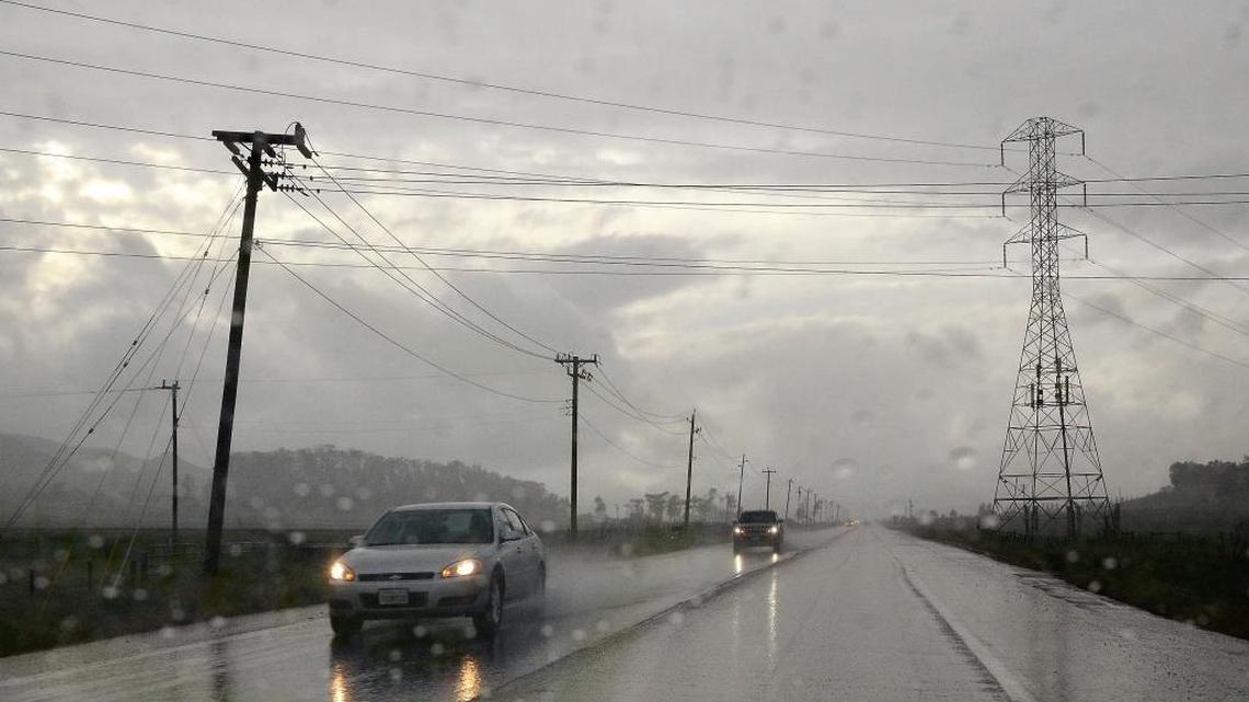 A rainy day in San Luis Obispo County.