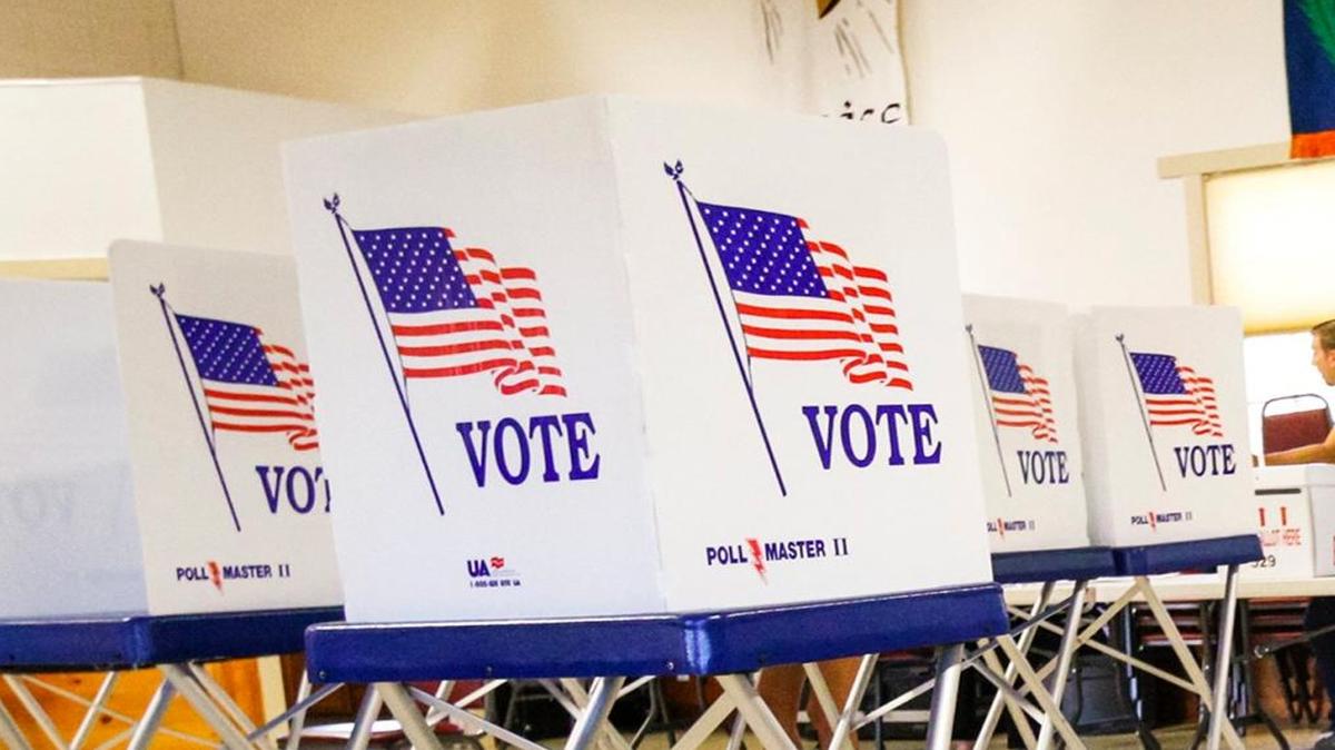 The polls at the Zion Lutheran Church in San Luis Obispo on Tuesday.