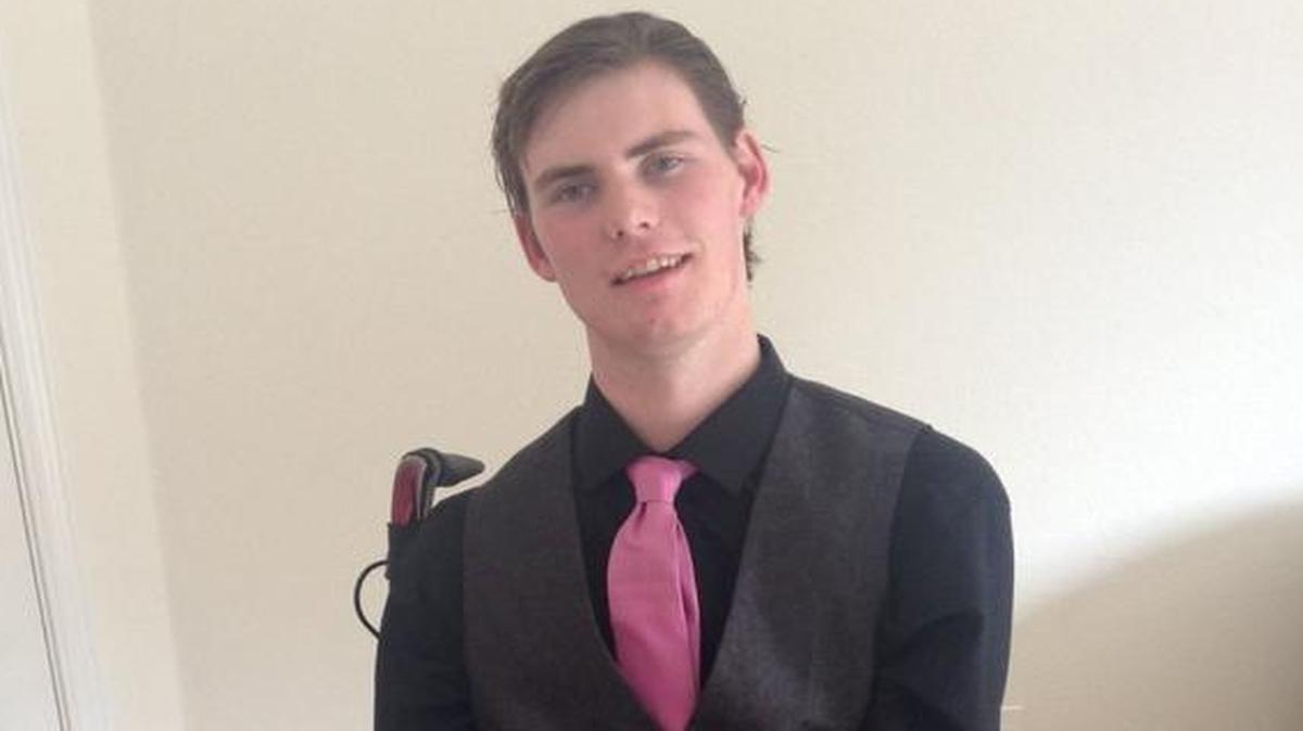 Jared Springer, a senior at Arroyo Grande High School, was diagnosed with a brain tumor in 2014. He was told last week that he could not attend prom last Saturday because of absences related to a hip injury. Here he is pictured wearing what he planned to wear to the dance.